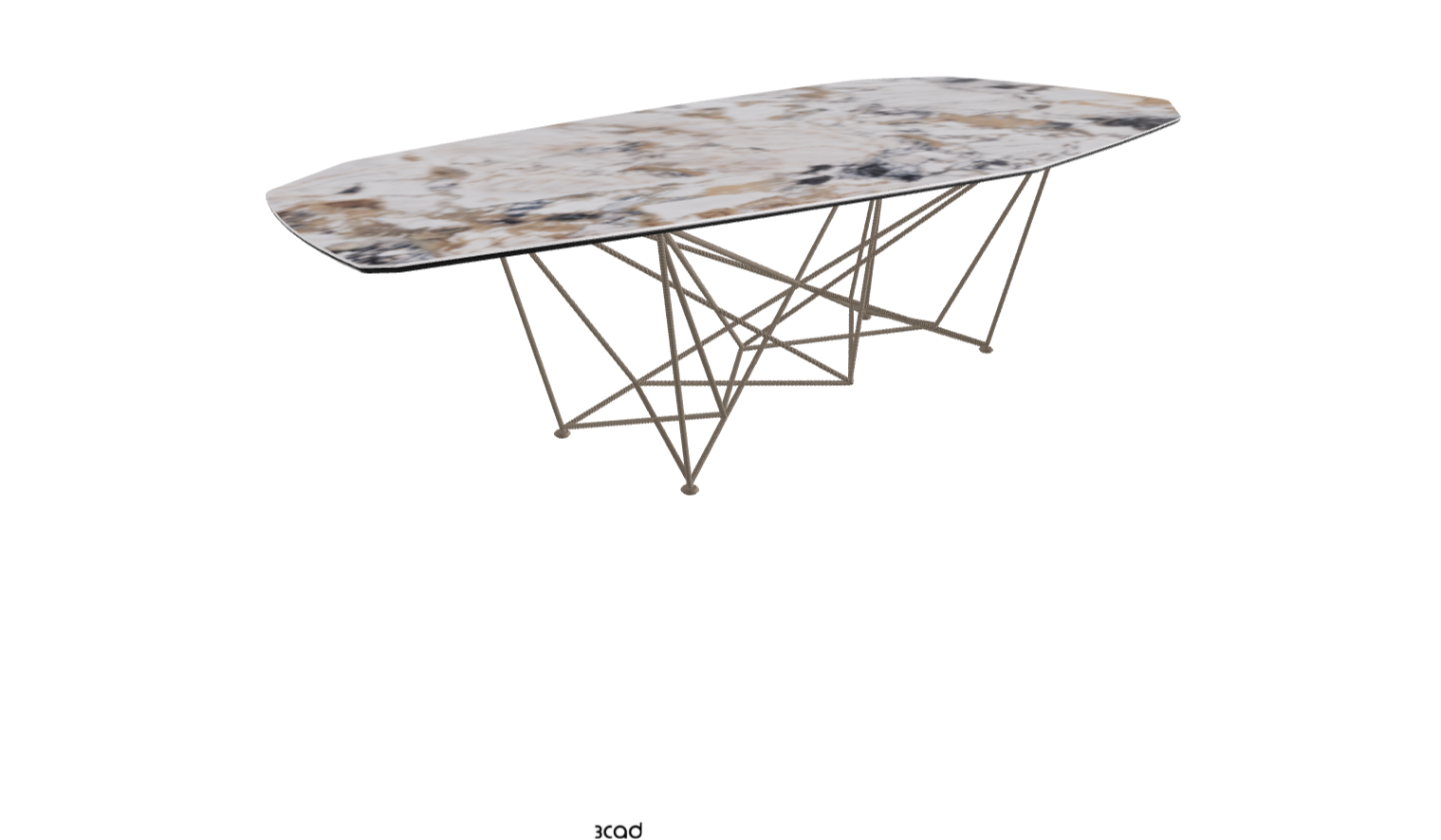 Cattelan Italia Gordon Keramik Biscuit & Polygon Shaped Dining Table
