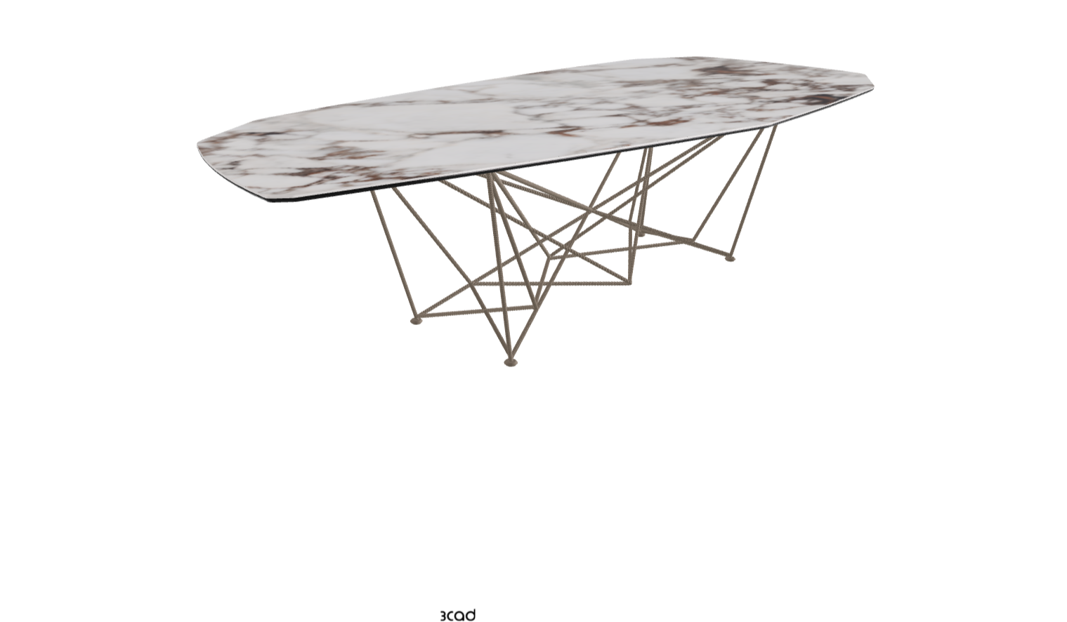 Cattelan Italia Gordon Keramik Biscuit & Polygon Shaped Dining Table