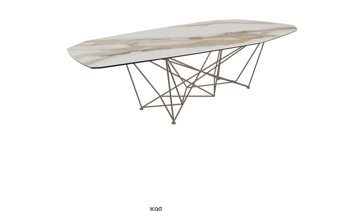 Cattelan Italia Gordon Keramik Biscuit & Polygon Shaped Dining Table