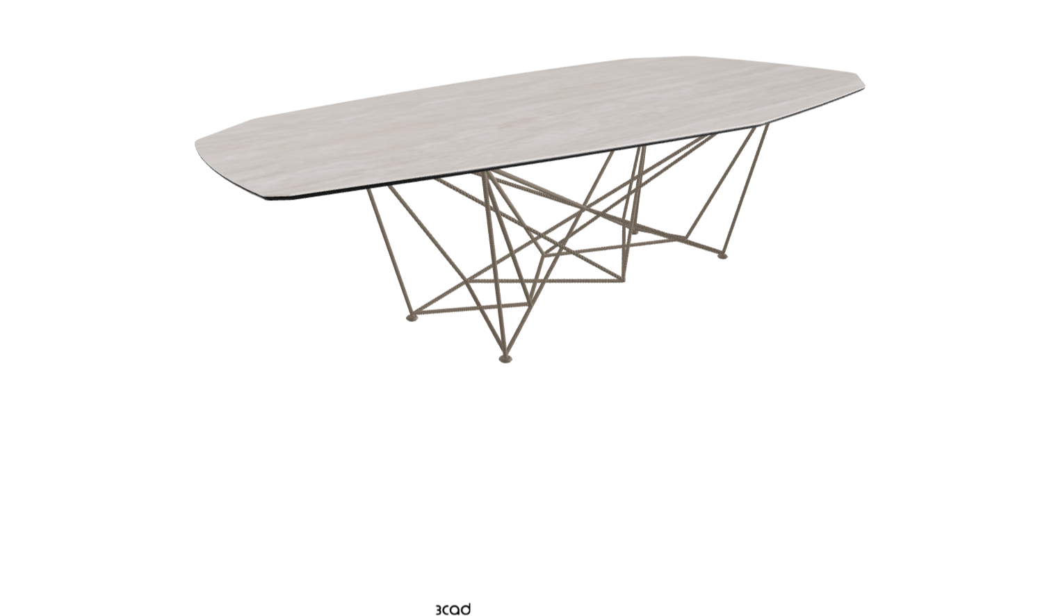 Cattelan Italia Gordon Keramik Biscuit & Polygon Shaped Dining Table