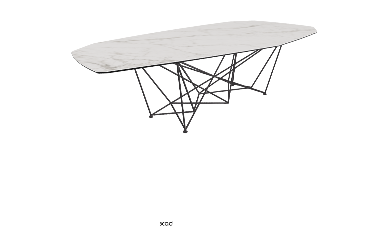 Cattelan Italia Gordon Keramik Biscuit & Polygon Shaped Dining Table