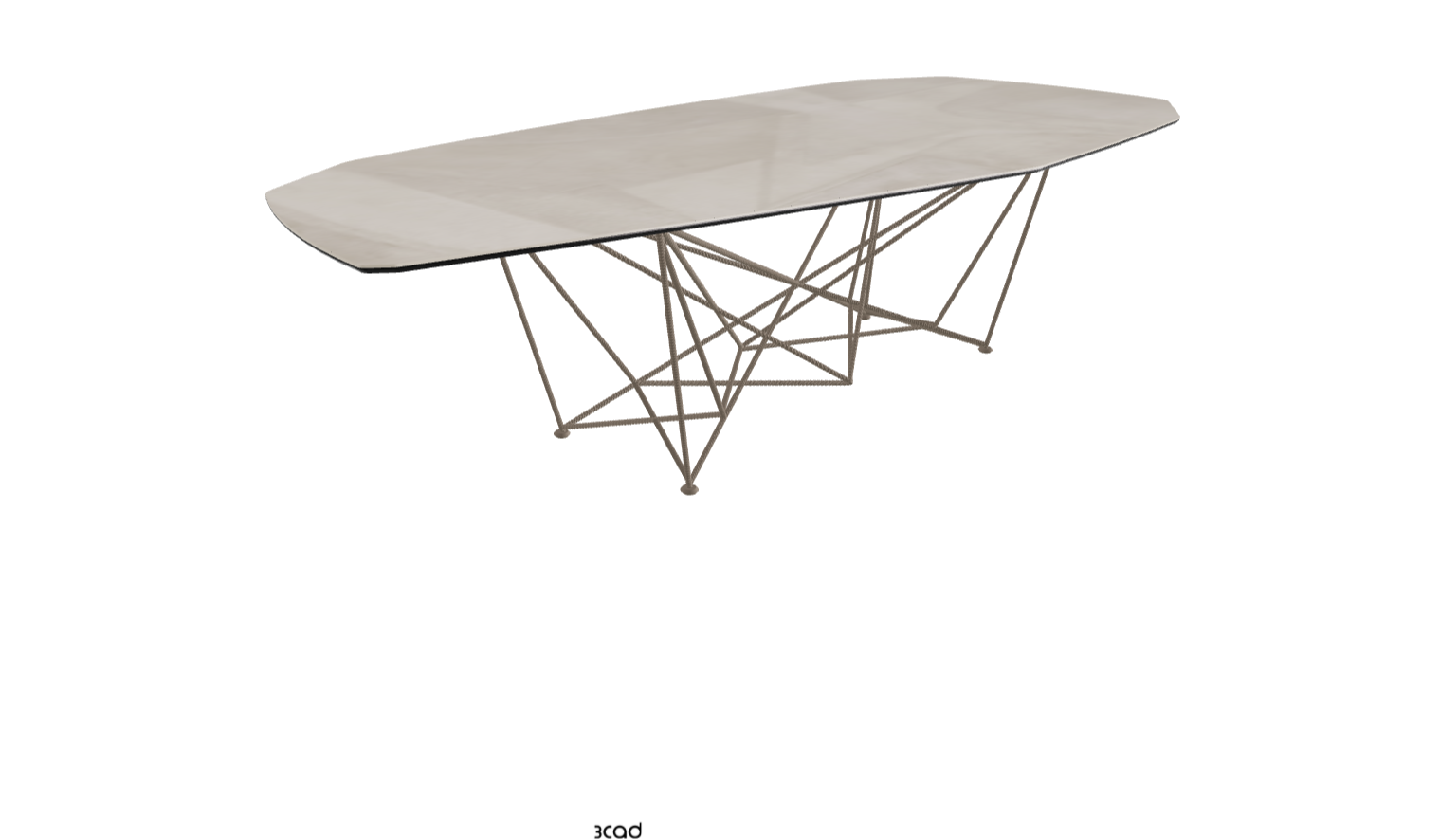 Cattelan Italia Gordon Keramik Biscuit & Polygon Shaped Dining Table