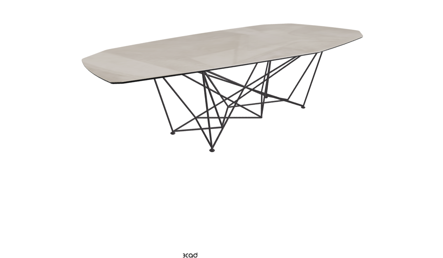 Cattelan Italia Gordon Keramik Biscuit & Polygon Shaped Dining Table