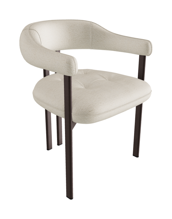 Greta Dining Armchair_Bronze Embossed_Fabric_B240