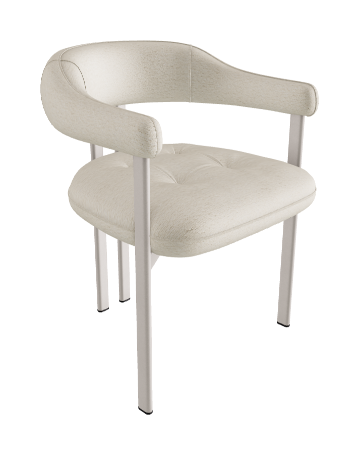 Greta Dining Armchair_Pearl Embossed_Fabric_B240