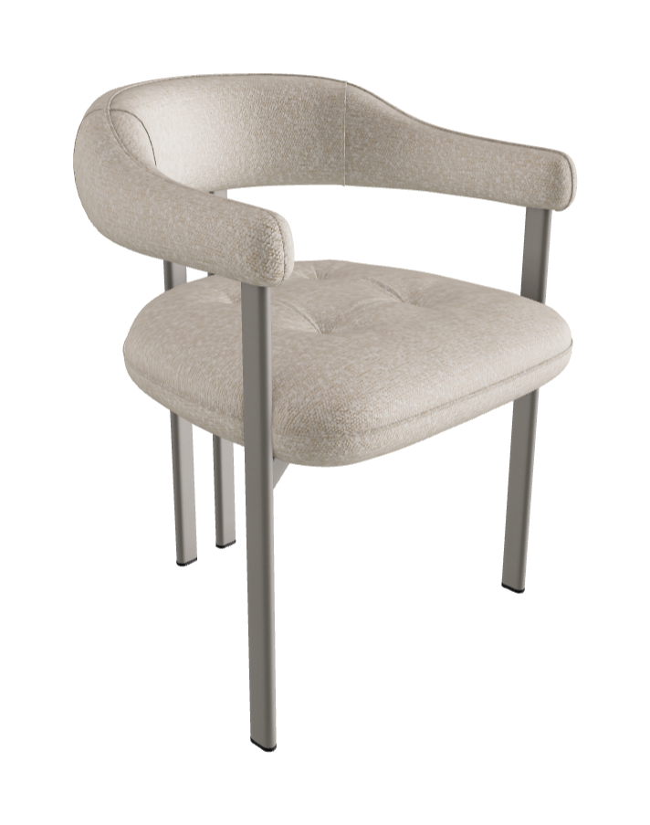 Greta Dining Armchair_Titanium Embossed_Fabric_B241