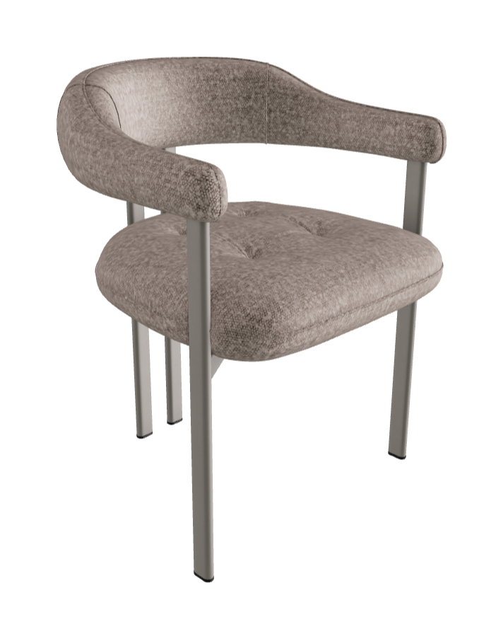 Greta Dining Armchair_Titanium Embossed_Fabric_B242