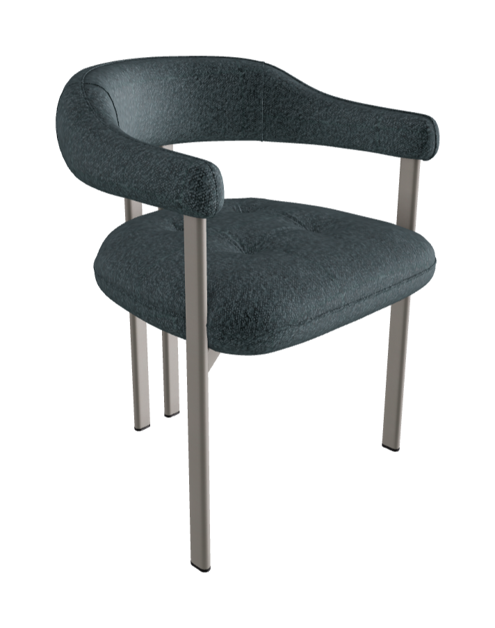 Greta Dining Armchair_Titanium Embossed_Fabric_B245