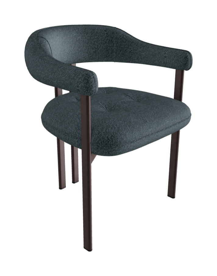 Greta Dining Armchair_Bronze Embossed_Fabric_B245