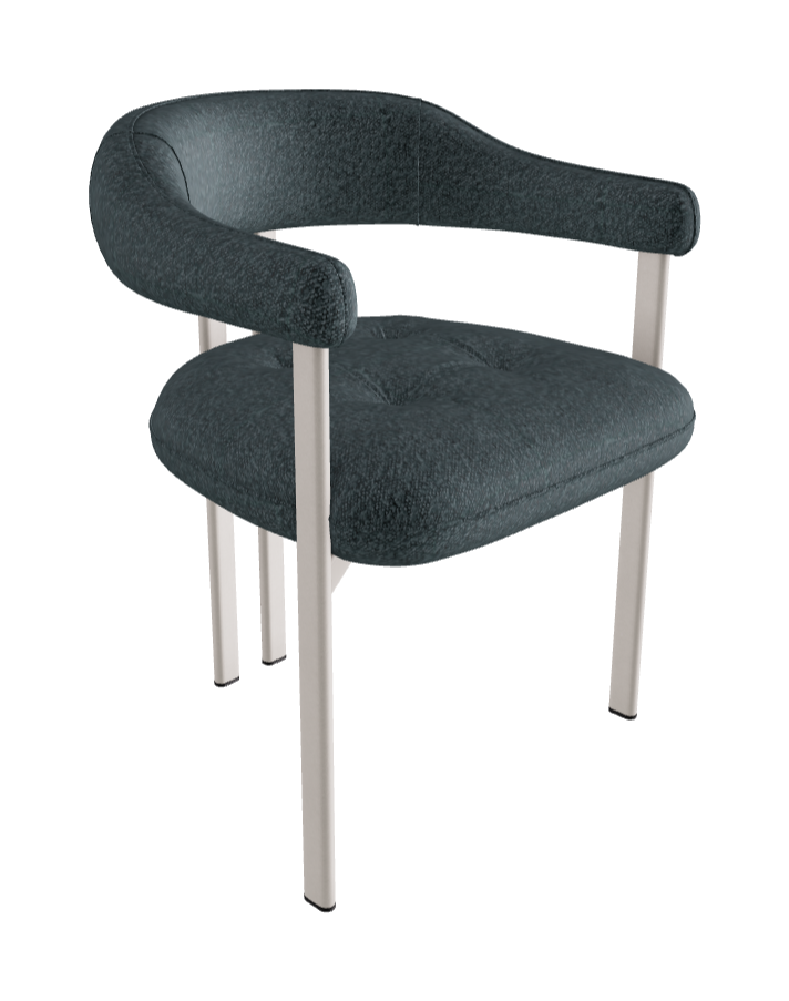 Greta Dining Armchair_Pearl Embossed_Fabric_B245