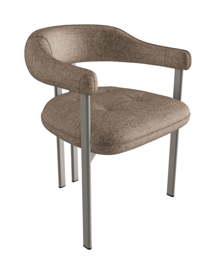 Greta Dining Armchair_Titanium Embossed_Fabric_B731