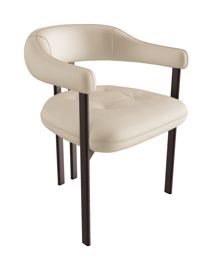 Greta Dining Armchair_Bronze Embossed_Fabric_B920