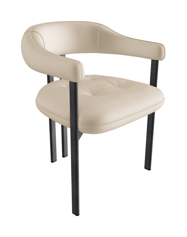 Greta Dining Armchair_Graphite Embossed_Fabric_B920