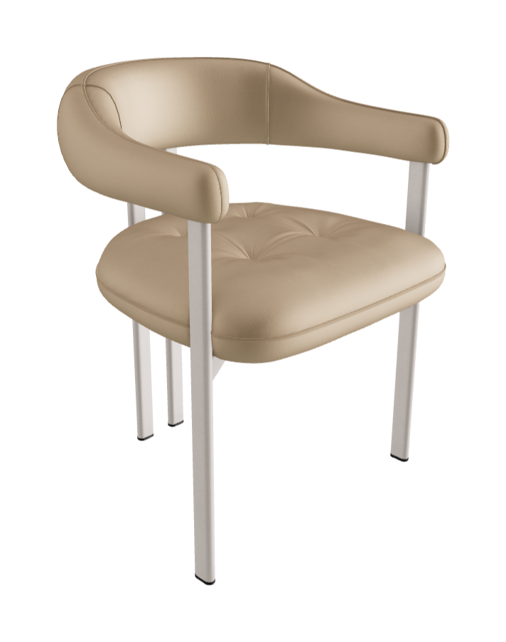 Greta Dining Armchair_Pearl Embossed_Fabric_B922