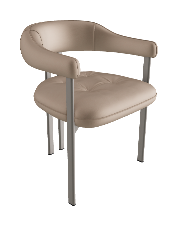 Greta Dining Armchair_Titanium Embossed_Fabric_B926