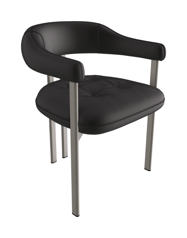 Greta Dining Armchair_Titanium Embossed_Fabric_B927