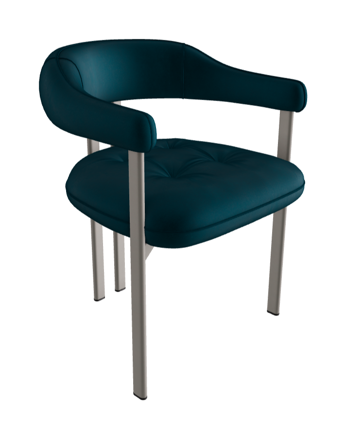 Greta Dining Armchair_Titanium Embossed_Fabric_B928