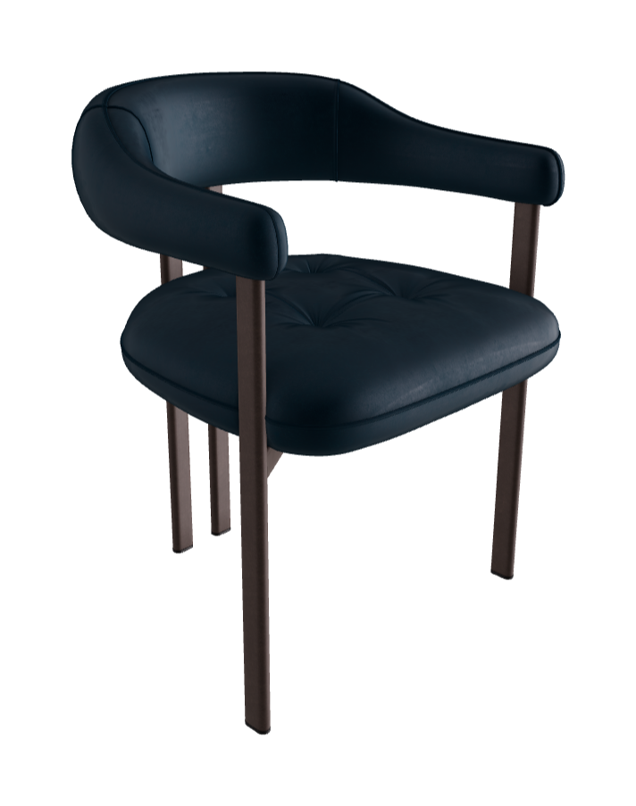 Greta Dining Armchair_Bronze Embossed_Fabric_B929