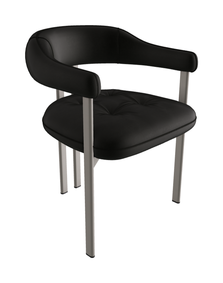 Greta Dining Armchair_Titanium Embossed_Fabric_B932