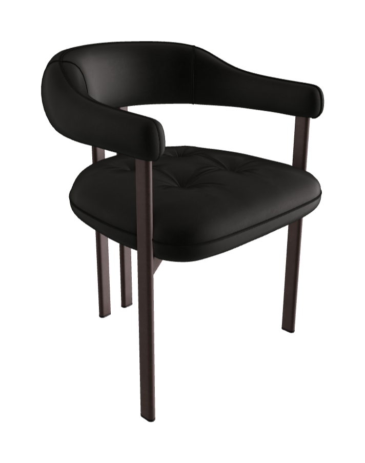Greta Dining Armchair_Bronze Embossed_Fabric_B932