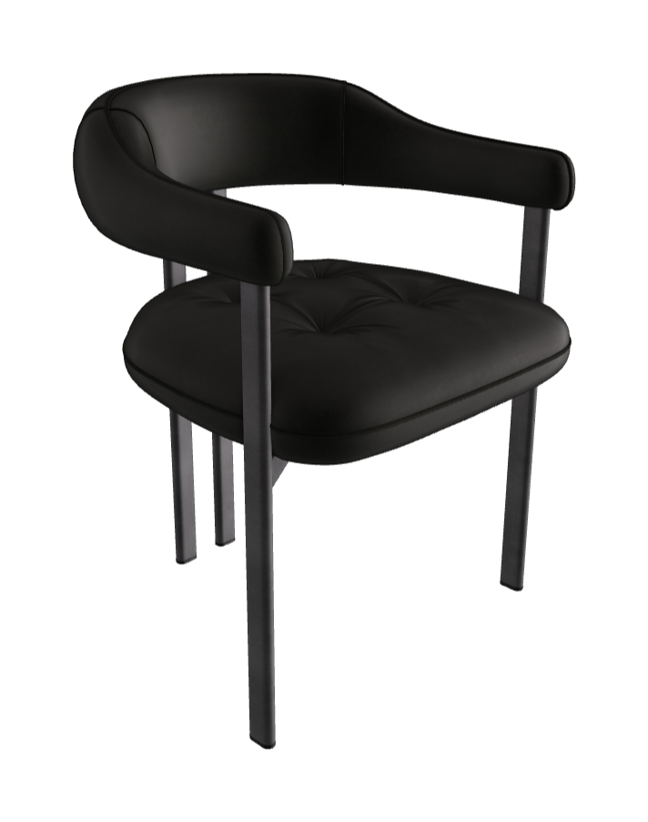 Greta Dining Armchair_Graphite Embossed_Fabric_B932