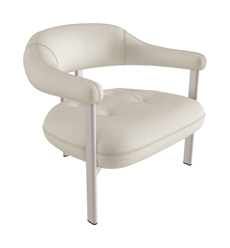 Greta Lounge Armchair_Pearl Embossed_Fabric_B240