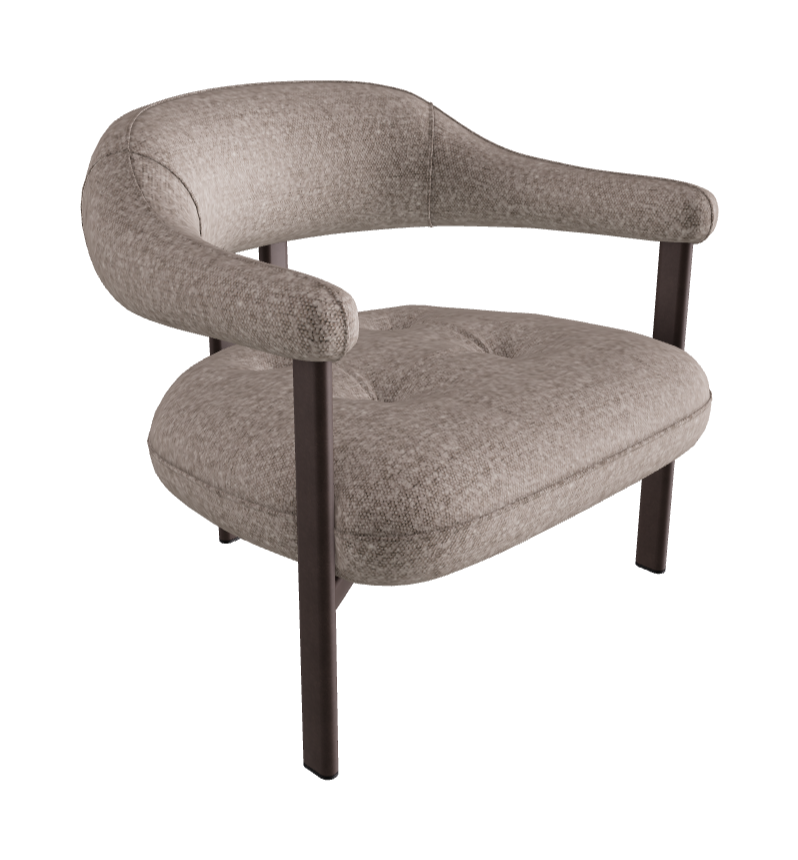 Greta Lounge Armchair_Bronze Embossed_Fabric_B242