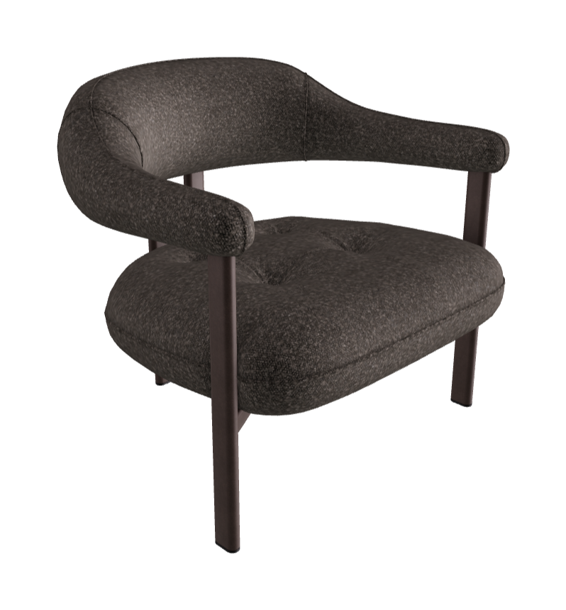 Greta Lounge Armchair_Bronze Embossed_Fabric_B244