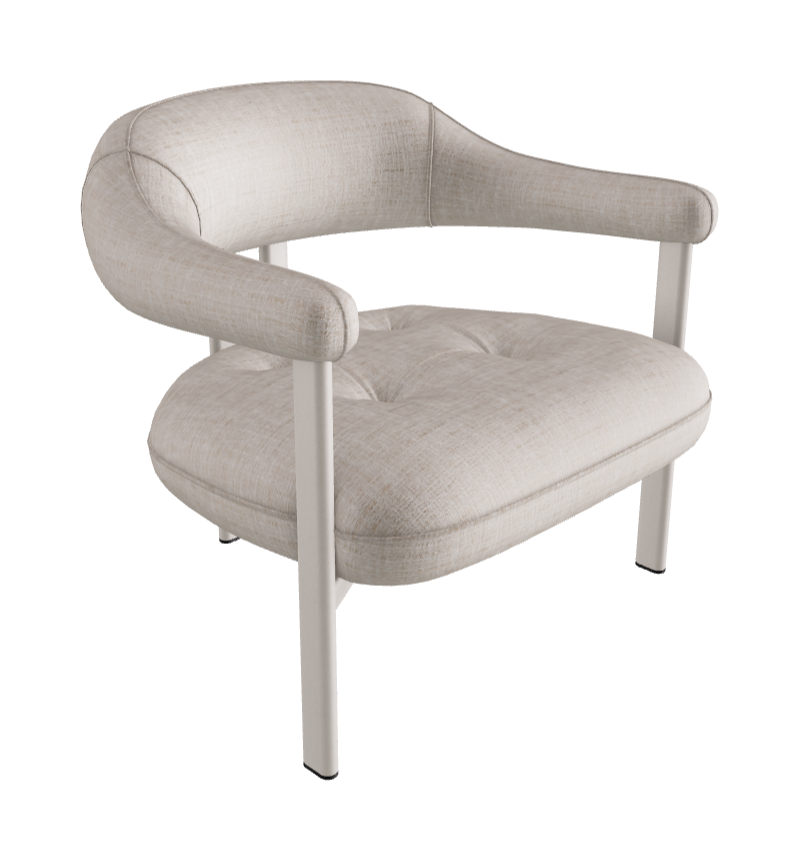 Greta Lounge Armchair_Pearl Embossed_Fabric_B610