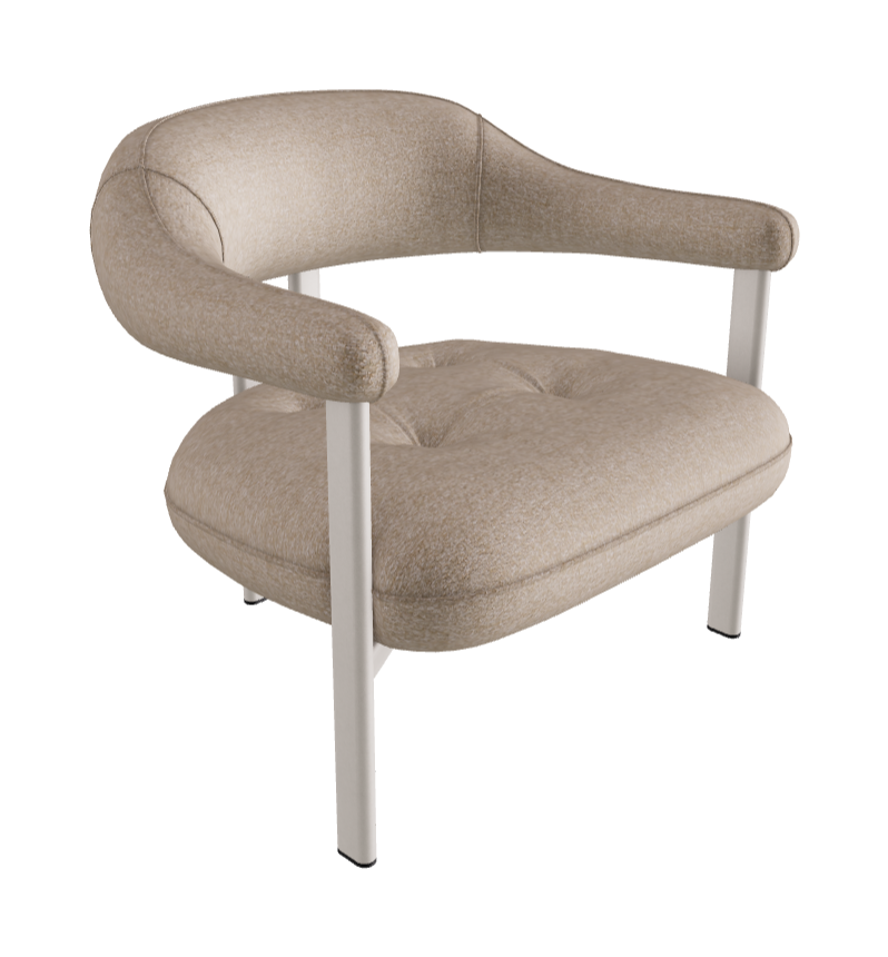 Greta Lounge Armchair_Pearl Embossed_Fabric_B732
