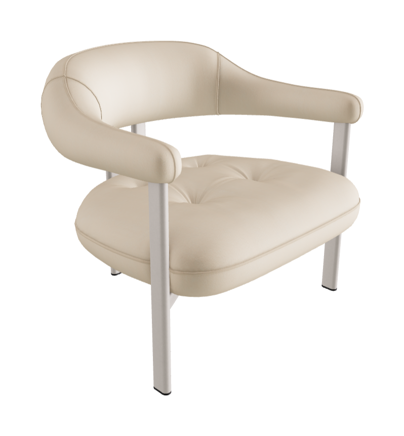 Greta Lounge Armchair_Pearl Embossed_Fabric_B920