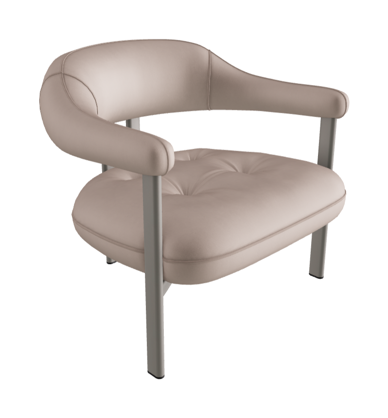 Greta Lounge Armchair_Titanium Embossed_Fabric_B923