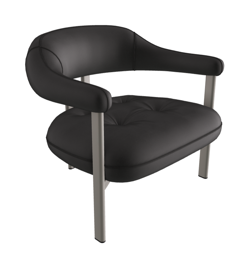 Greta Lounge Armchair_Titanium Embossed_Fabric_B927