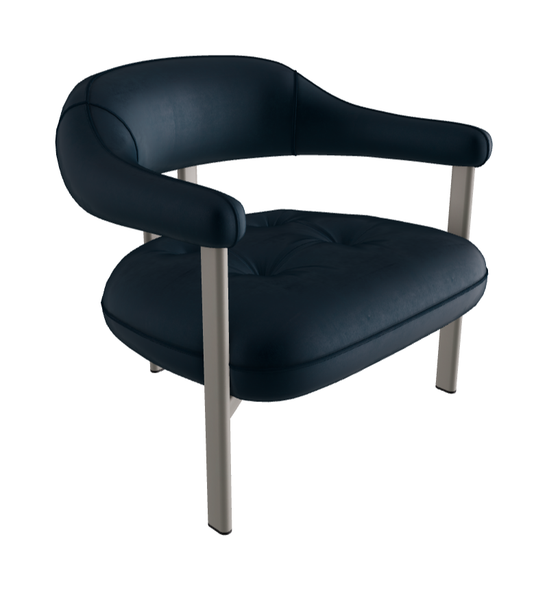 Greta Lounge Armchair_Titanium Embossed_Fabric_B929