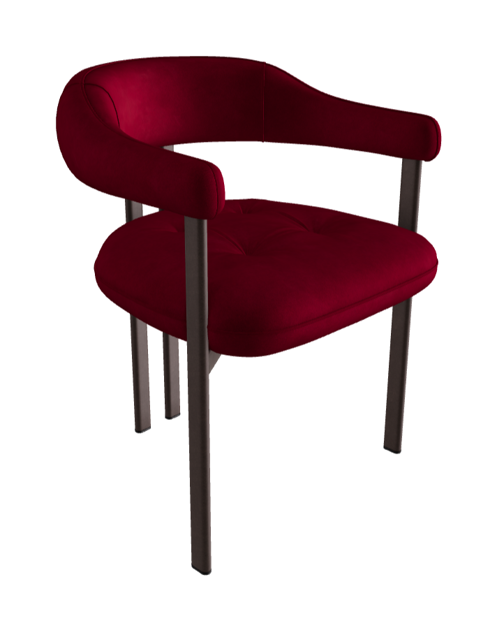 Greta Dining Armchair_Bronze Embossed_Micro Nubuk_Cardinal