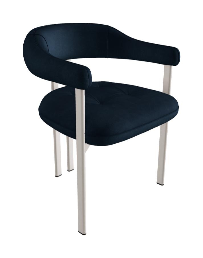 Greta Dining Armchair_Pearl Embossed_Micro Nubuk_Charcoal