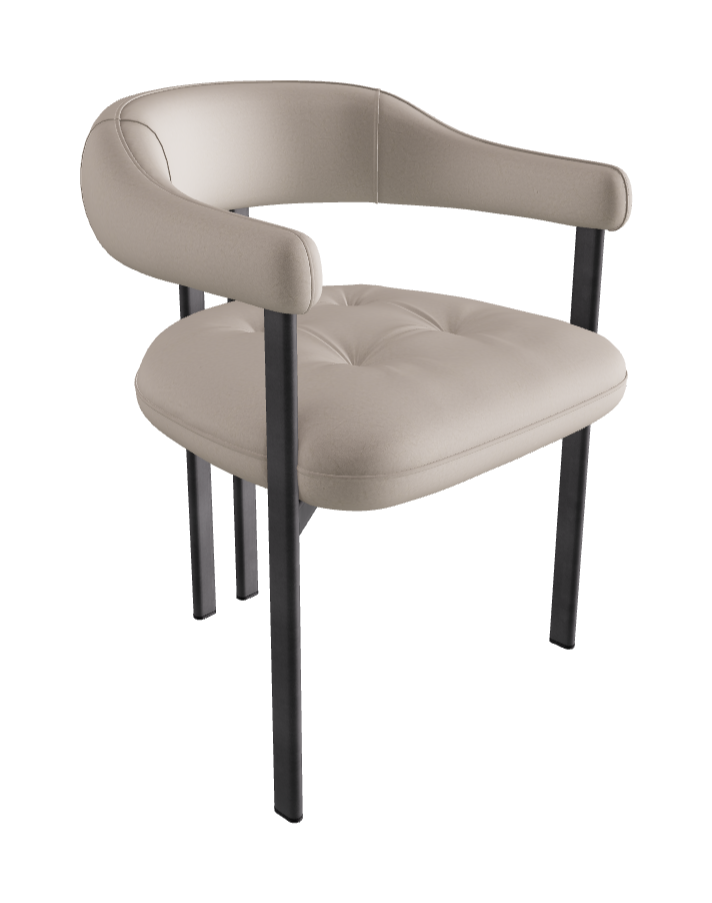 Greta Dining Armchair_Graphite Embossed_Glove Soft Leather_Dover