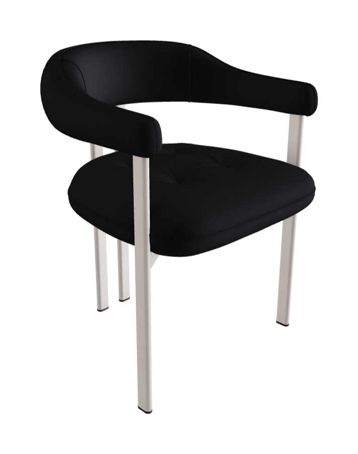 Greta Dining Armchair_Pearl Embossed_Glove Soft Leather_Hornet