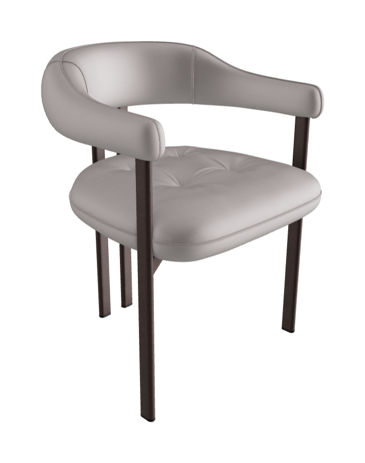 Greta Dining Armchair_Bronze Embossed_Soft Leather_Canova