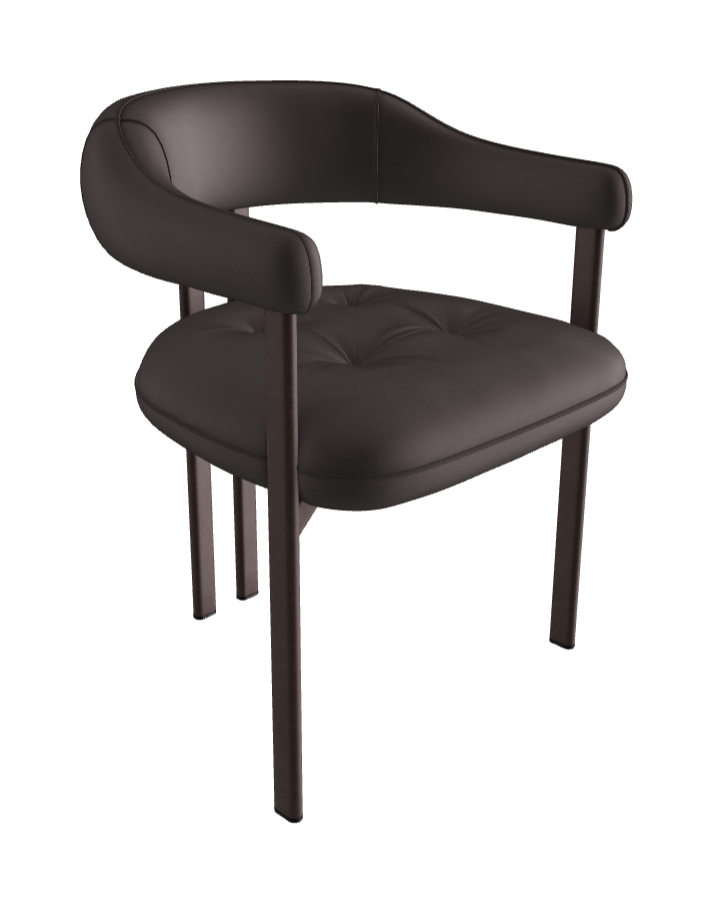 Greta Dining Armchair_Bronze Embossed_Synthetic Leather_Ardesia