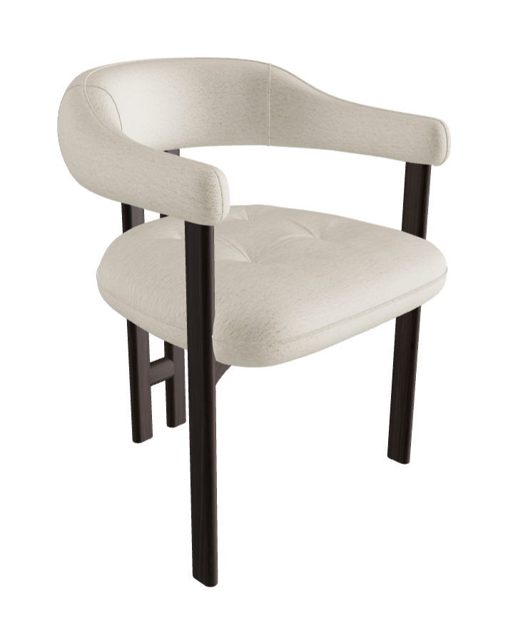 Greta Wood Dining Armchair_Burned Oak Stained Ashwood_Fabric_B240