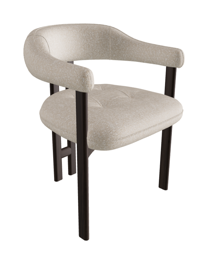 Greta Wood Dining Armchair_Burned Oak Stained Ashwood_Fabric_B241