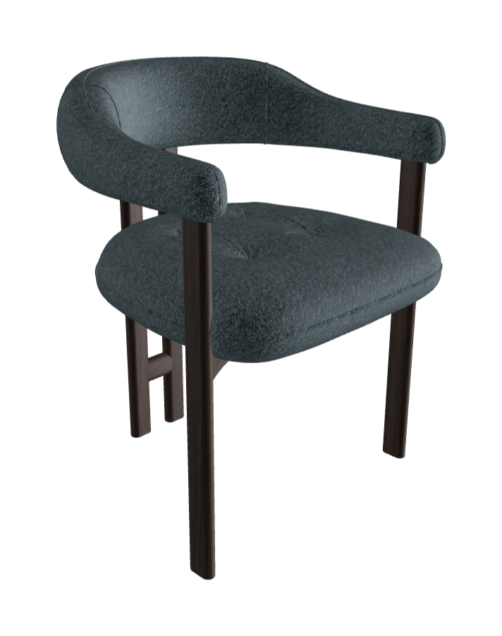 Greta Wood Dining Armchair_Burned Oak Stained Ashwood_Fabric_B245