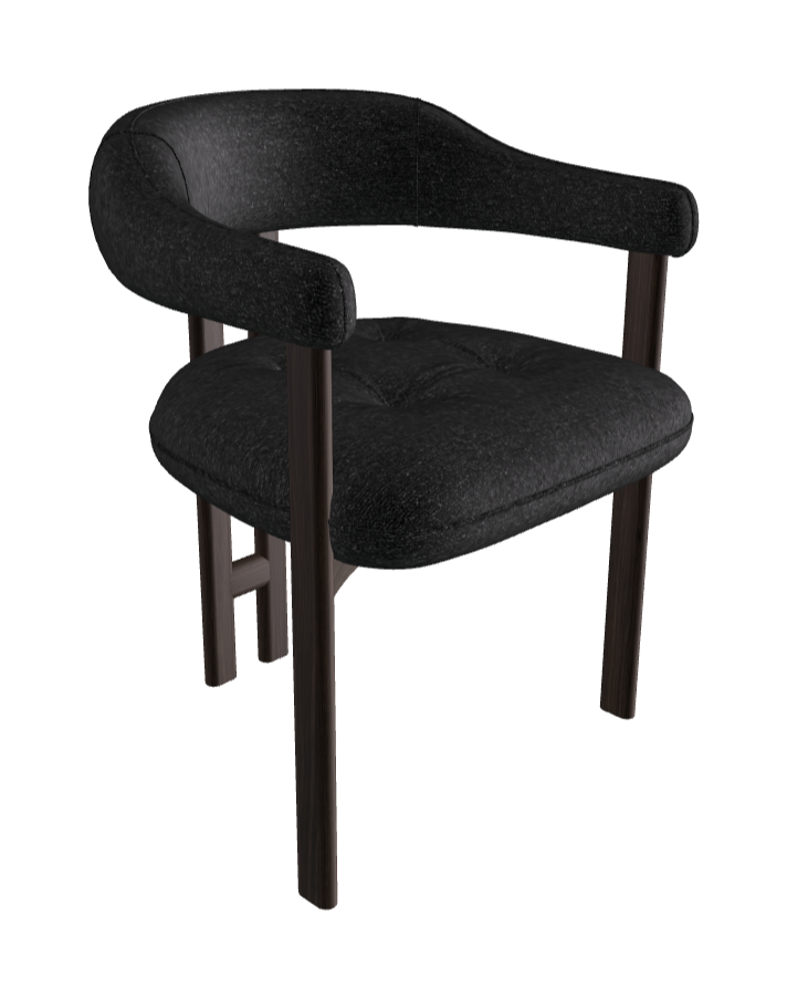 Greta Wood Dining Armchair_Burned Oak Stained Ashwood_Fabric_B246