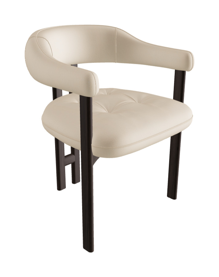 Greta Wood Dining Armchair_Burned Oak Stained Ashwood_Fabric_B920
