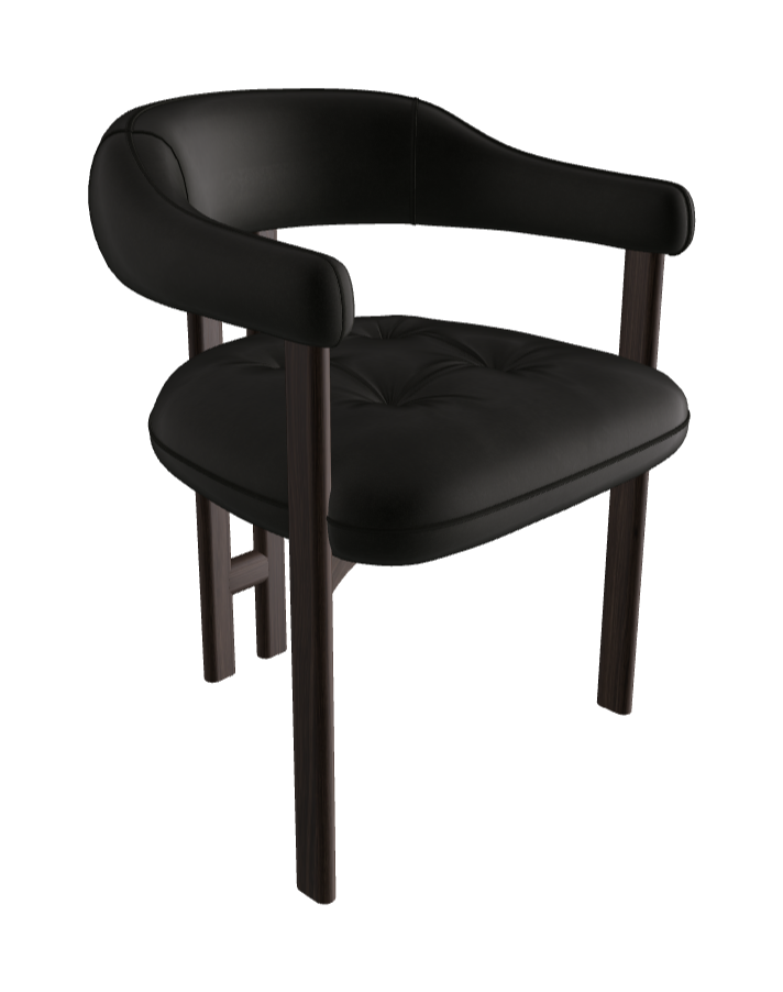 Greta Wood Dining Armchair_Burned Oak Stained Ashwood_Fabric_B932