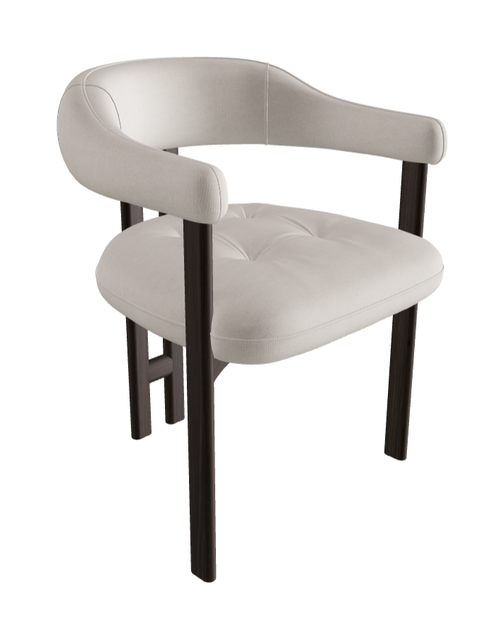 Greta Wood Dining Armchair_Burned Oak Stained Ashwood_Category B Fabric_B071-T10