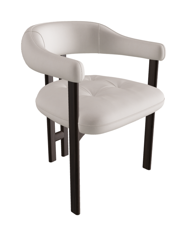 Greta Wood Dining Armchair_Burned Oak Stained Ashwood_Category B Fabric_B145-T10