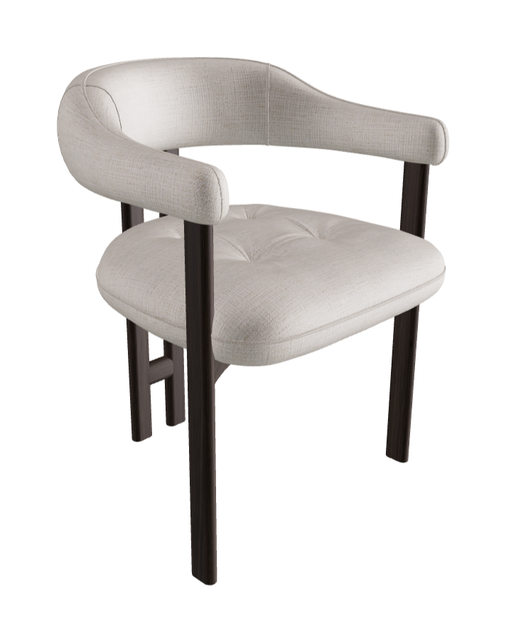 Greta Wood Dining Armchair_Burned Oak Stained Ashwood_Category F Fabric_F131-T10