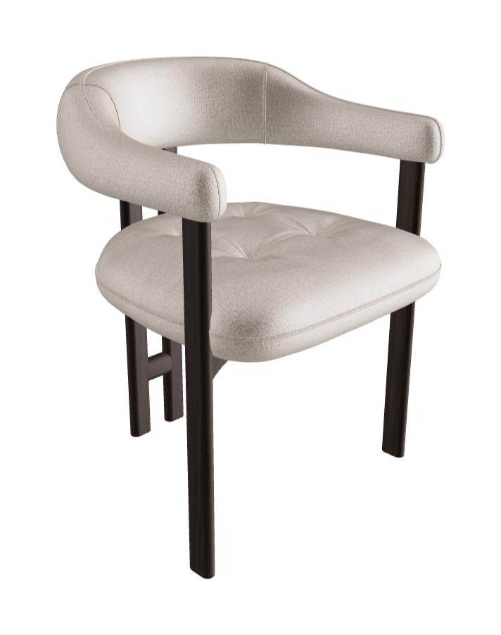 Greta Wood Dining Armchair_Burned Oak Stained Ashwood_Category B Fabric_B055-T20